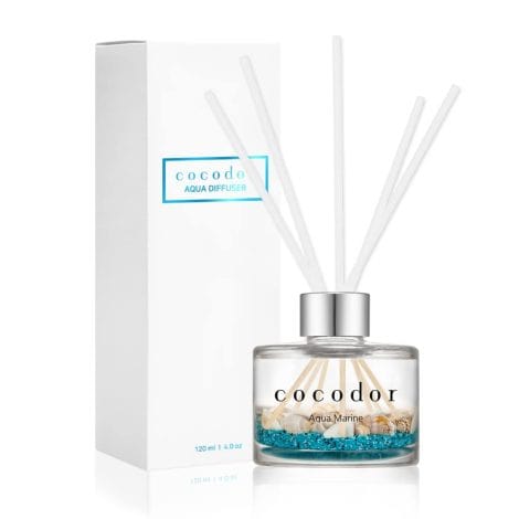 Difusor COCODOR de Mar/Aguamarina con Varillas. Aromatiza tu hogar con estilo, regalo perfecto. / 120ml.