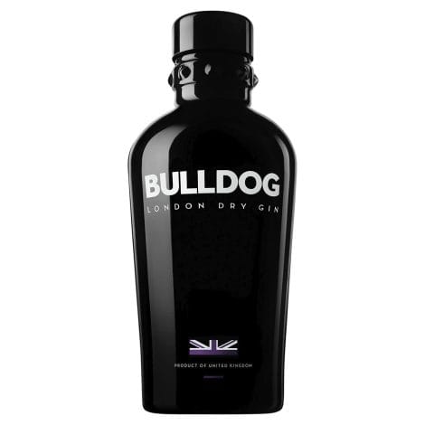 Ginebra Bulldog de Londres, tipo London Dry, con 40% de volumen, presentación de 1 litro.