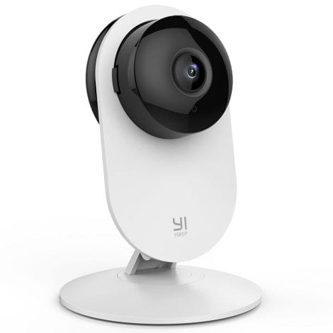 Cámara de vigilancia YI para bebé, conexión wifi, Full HD 1080p, detección de movimiento, visión nocturna, audio y app para iOs y Android (blanca).