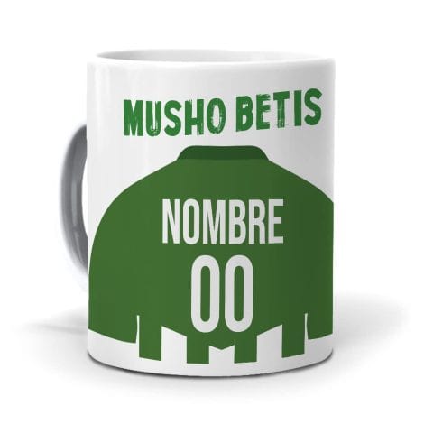 tus desayunos aún más especiales con esta taza personalizada del Betis. ¡El regalo original para los fans del fútbol!