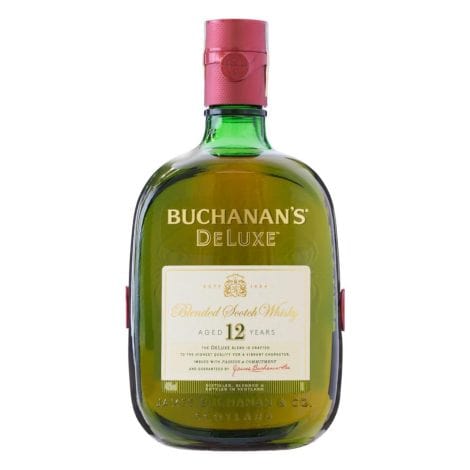 Buchanan’s Deluxe, whisky escocés mezclado de 12 años, 1 litro.