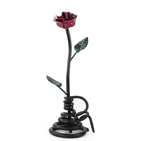 Rosa de Hierro Eterna Aoneky  Regalo Romántico para Cumpleaños, San Valentín, Navidad, Aniversario, Decoración del Hogar.