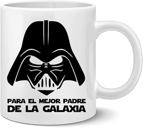 Taza única para el mejor papá del universo – regalos originales para padres y abuelos – 350 ml – Apta lavavajillas y microondas.