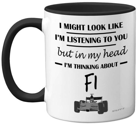 la Fórmula 1, regalos divertidos para aficionados a los coches, taza de la F1, regalos de F1.