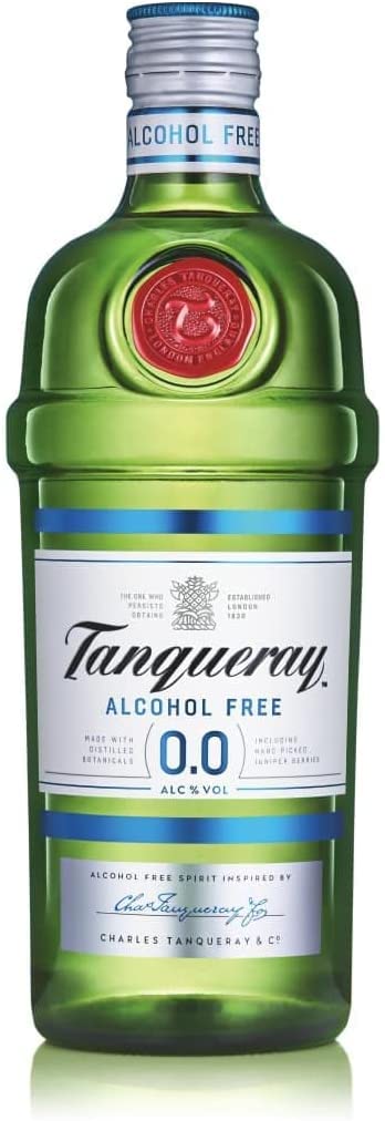 TANQUERAY 0,0 Sin Alcohol, botella de 700 ml sin ninguna traza de alcohol.