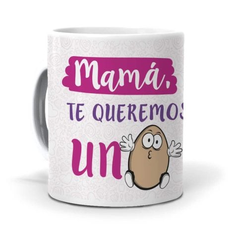 Regalo original para el Día de la Madre: taza de cerámica AAA 350 ml. ¡Mamá, te queremos mucho!