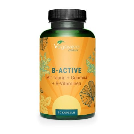 Estimulante energético natural: cafeína pura, potencia la concentración y energía. Con vitaminas, taurina, guaraná y maca. Vegano y sin aditivos. Vegavero®.