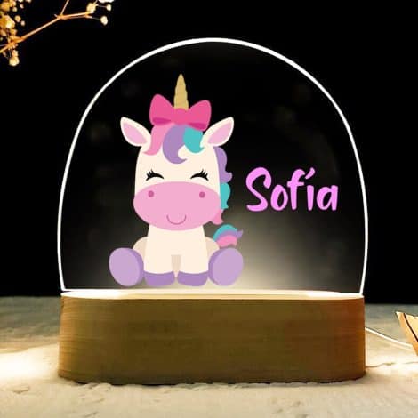 Lámpara de noche personalizada para bebés y niños, ideal para decorar la habitación del recién nacido.