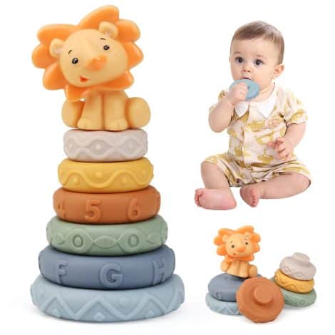 Juguetes Montessori para bebés de 0 a 6-12 meses: bloques de construcción, mordedores, cubos sensoriales. Regalos educativos para bebés y niños de 3, 9 y 18 meses.