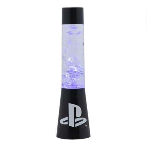 Lámpara con Brillo para Ambiente de Paladone, inspirada en la Playstation con efecto de flujo de luz, 33 cm, negra.