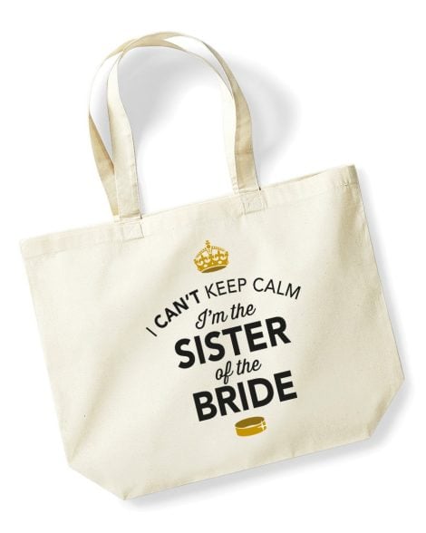 Bolsa de mano para hermana de la novia, regalo ideal para hermanas de novias. (natural)