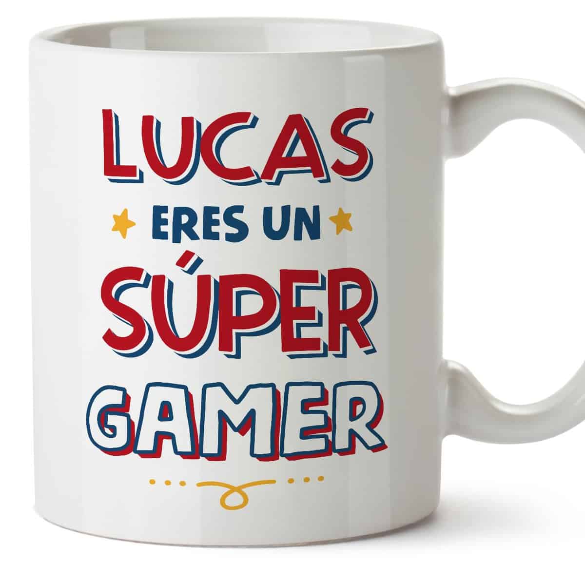 MUGFFINS Tazas Personalizadas para GAMER hombre - En Español - Eres Súper - 11 oz / 330 ml - Regalo Personalizable original y divertido