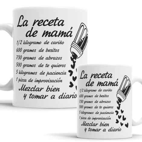 Taza Mamá – Regalo original para celebrar el día de la Madre – Taza de cerámica de 350 ML.