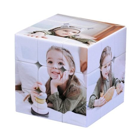 Cubo de Foto Personalizado, Cubo Giratorio con Imágenes, Ideal para Regalar en Familia, Amigos, Cumpleaños o Navidad.