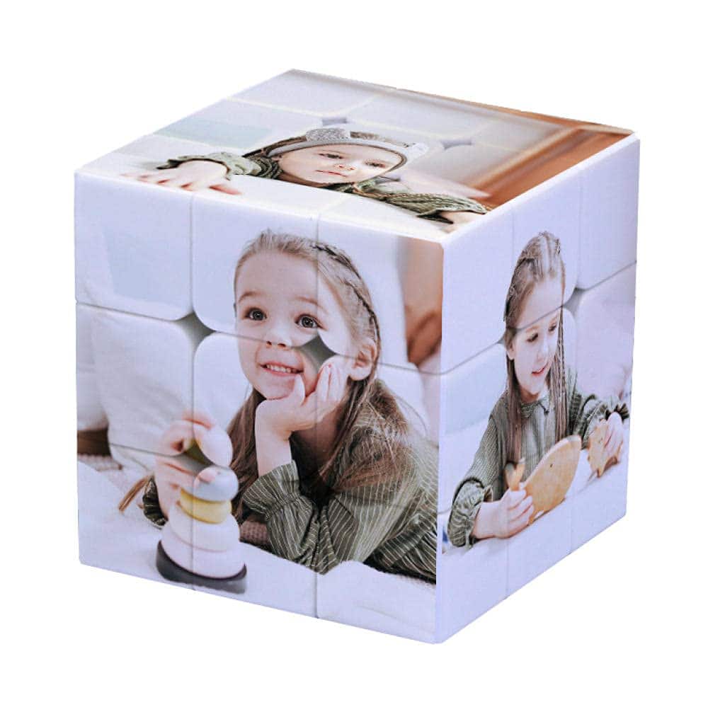 Foto de Cubo Personalizado, Cubo Giratorio Personalizado Personalizado con Foto, para Familia, Niños, Padre, Madres, Amigos, Cumpleaños, Navidad, Regalo Personalizado