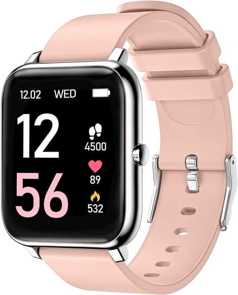 Smartwatch IDEALROYAL para mujer con pulsómetro, cronómetro, calorías, monitor de sueño y podómetro. Resistente al agua IP67. Compatible con Android e iOS.