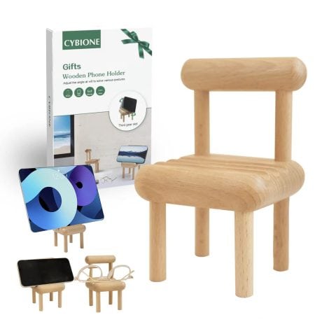 CYBIONE: Soporte de Madera para Teléfono, Regalos para él y ella, Accesorios de Escritorio. Regalos originales.