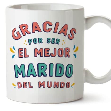 Tazas MUGFFINS para marido – En español – Agradecido por ser el mejor – 11 oz/330 ml – Regalo único y divertido.