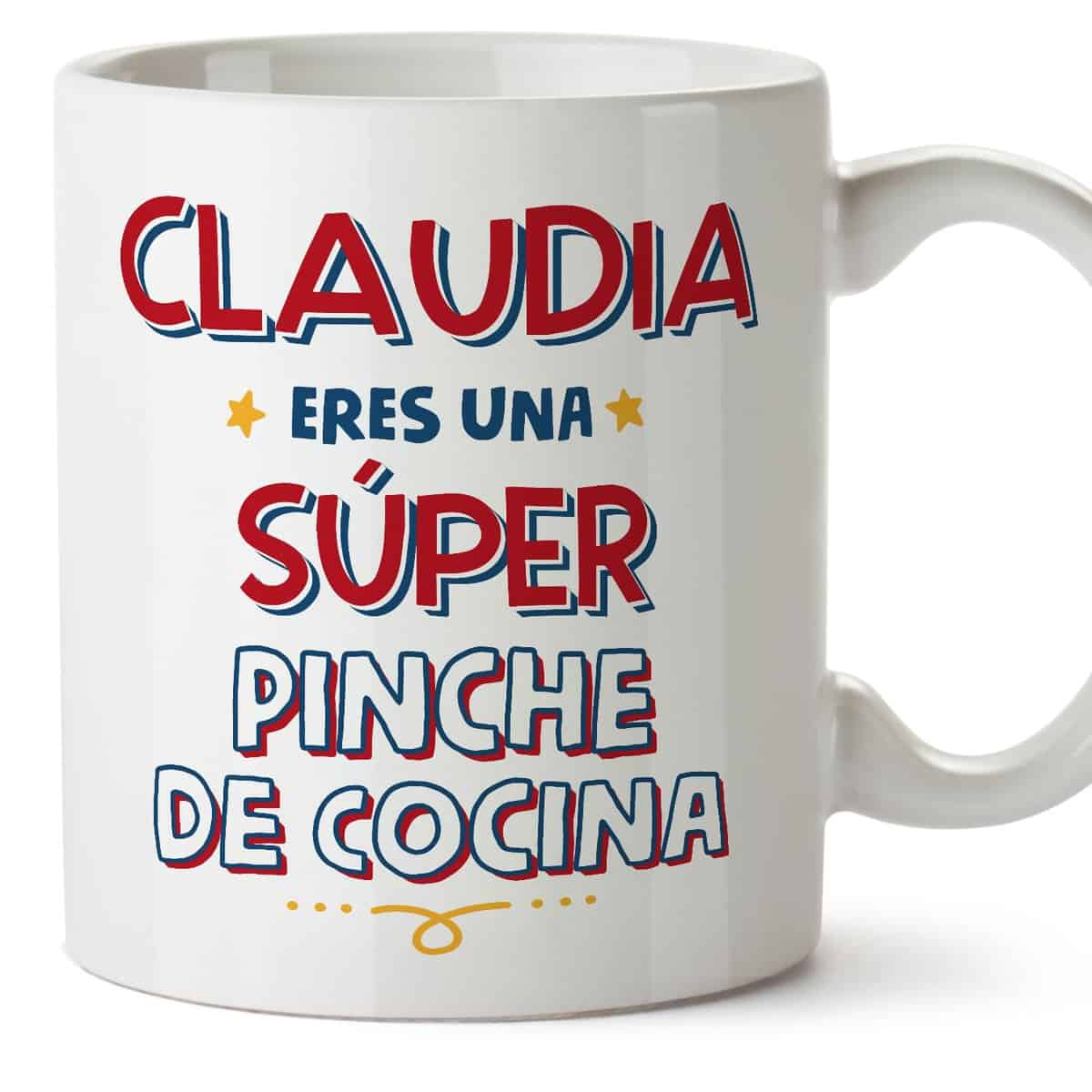 MUGFFINS Tazas Personalizadas para PINCHE DE COCINA mujer - En Español - Eres Súper - 11 oz / 330 ml - Regalo Personalizable original y divertido