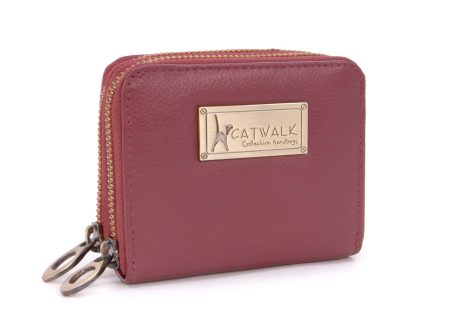 Colección Desfile de Moda – Lujo en Cuero para Mujer – Protección RFID – Billetera Diaria – con Caja Regalo – 12 Tarjetas – Isla – Rosso.