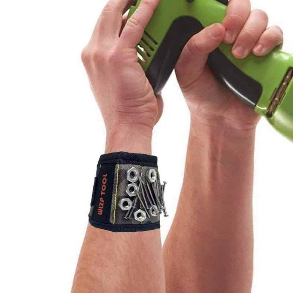 [2022 New] Wristband magnético con los imanes Fuertes para los Tornillos de la explotación agrícola, Clavos, pedacitos de Taladro Herramienta para DIY Handyman