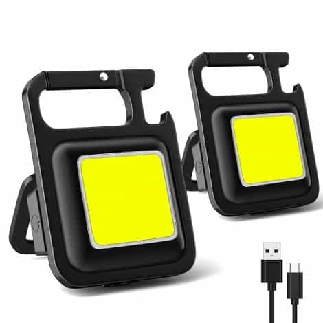 Foco Led Recargable, Eletorot 2 Pack Mini Foco Portátil 800 Lúmenes Recargable COB, Regalo Original Hombre, Ideas Regalos Gadgets Masculinos.