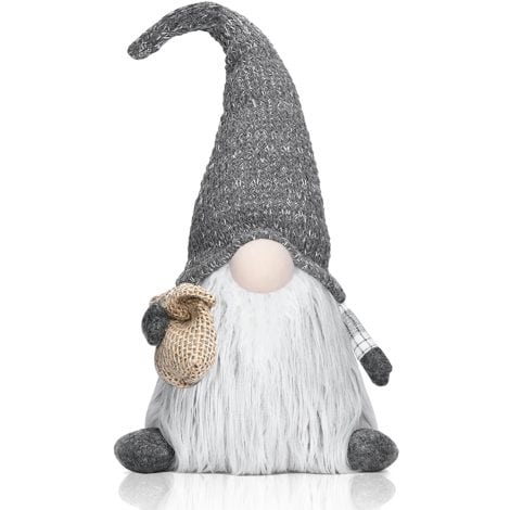 Tomte Enano de Peluche EKARSEN, decoración navideña de 50cm, original y hecho a mano, regalo para niños en Navidad.