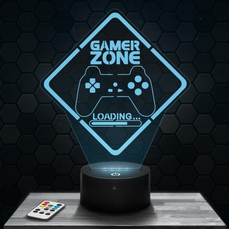 Lámpara Gamer para decorar el cuarto de los niños. Lámpara 3D Gamer para regalar, ideal para la oficina. Idea de regalo original TOP.