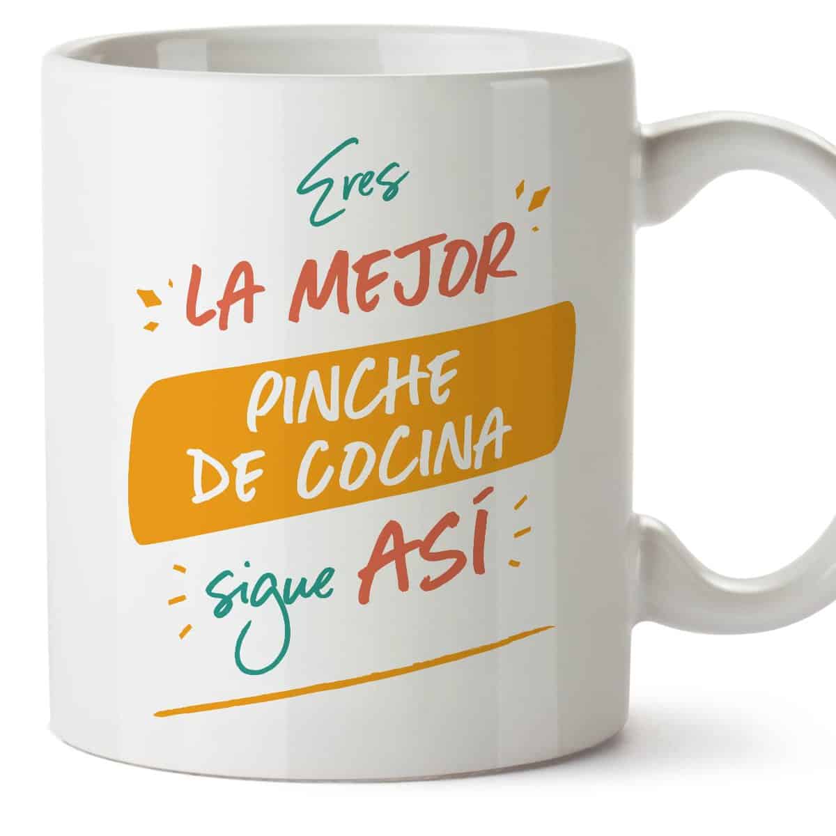 MUGFFINS Tazas para PINCHE DE COCINA mujer - En Español - Eres el mejor sigue así! - 11 oz / 330 ml - Regalo original y divertido