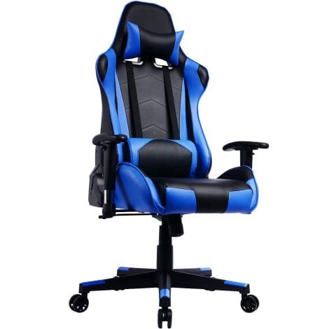 PRISP Silla Gaming para Oficina; Asiento Gamer reclinable de alto respaldo estilo carreras.