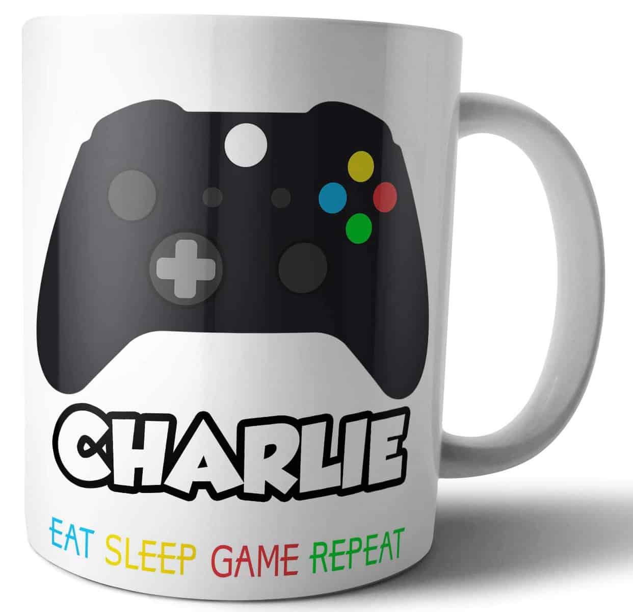 Taza personalizable, diseño de mando de Xbox Gaming Themed - Regalo de cumpleaños - Navidad - Relleno de calcetín - Secret Santa