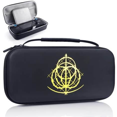 Funda de transporte rígida JoyHood para Steam Deck, estuche protector de almacenamiento para consola y accesorios, regalo para hombres en color negro.