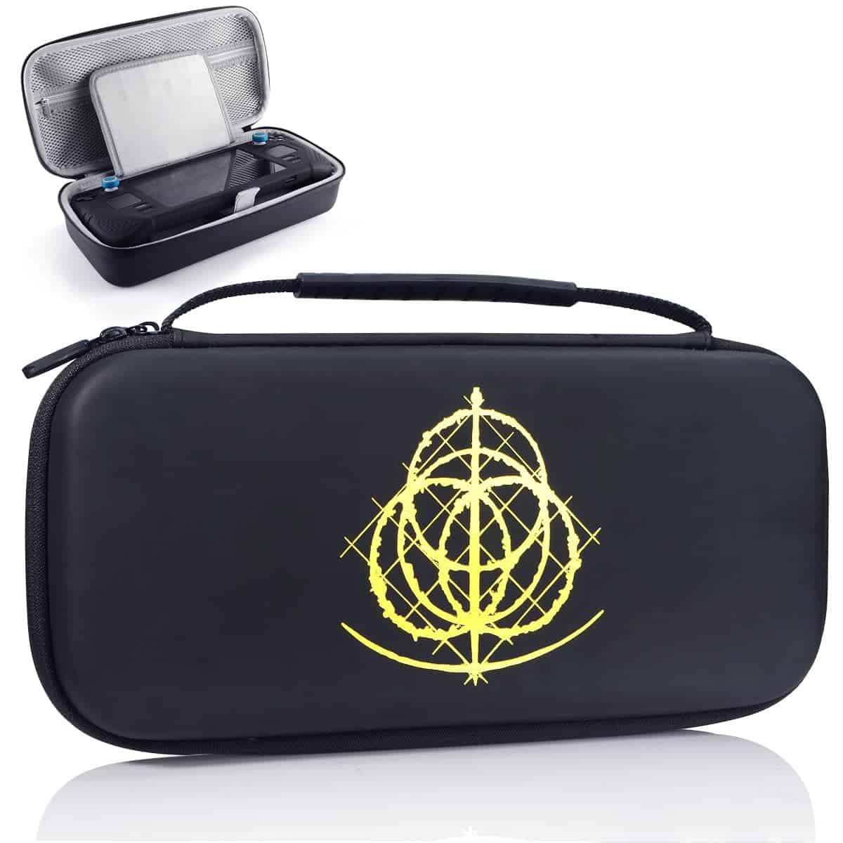 JoyHood Funda de Transporte para Steam Deck, Case Rígida de Protector Estuche de Almacenamiento para Steam Deck Console & Accesorios, Regalos para Hombre - Negro