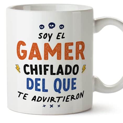 Tazas MUGFFINS para jugadores hombres – En Español – Todos te avisaron – 11 oz / 330 ml – Regalo original y divertido.