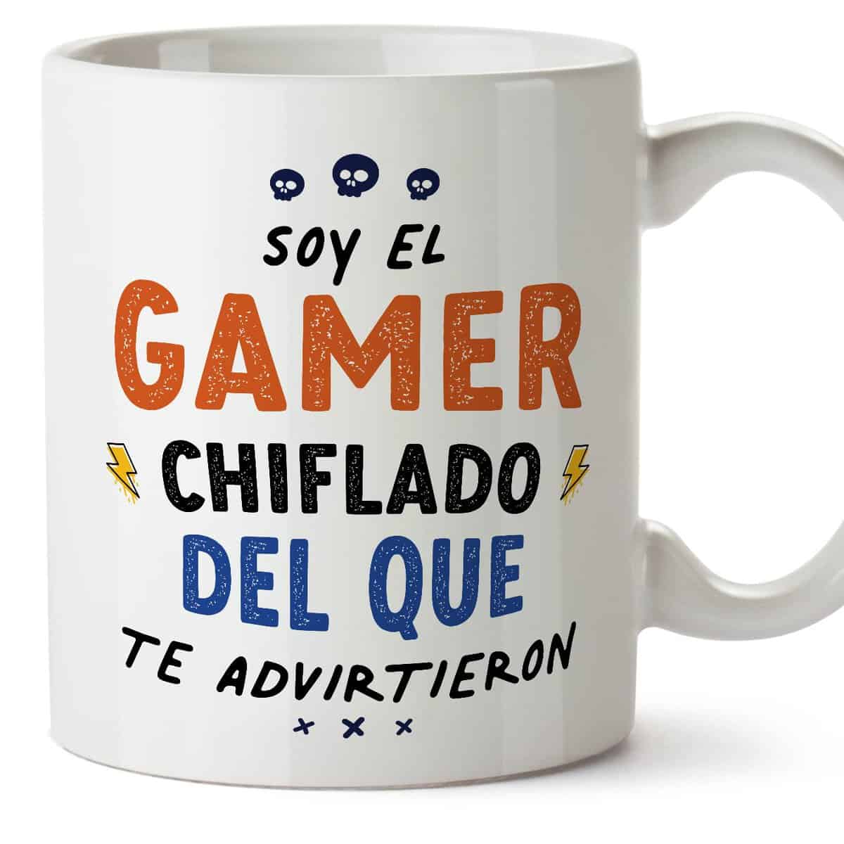 MUGFFINS Tazas para GAMER hombre - En Español - Todos te advirtieron - 11 oz / 330 ml - Regalo original y divertido