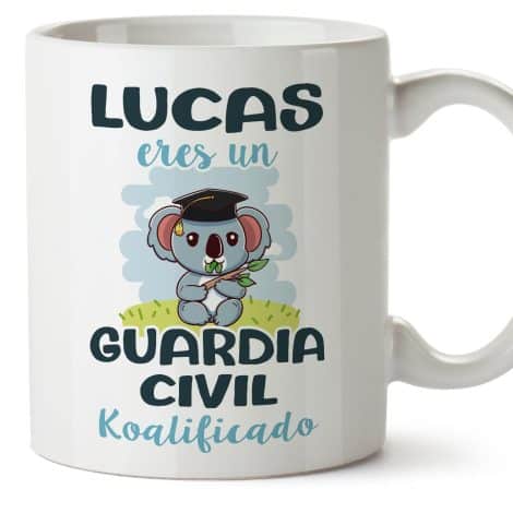 Tazas Personalizadas “Koalificados” para la Guardia Civil – En Español – 11 oz / 330 ml – Regalo Original y Divertido.