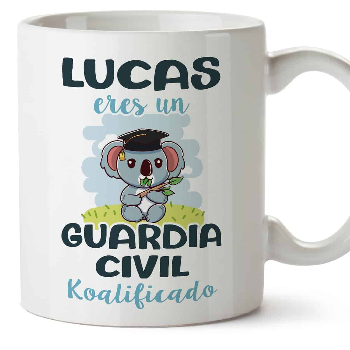 MUGFFINS Tazas Personalizadas para GUARDIA CIVIL - En Español - Koalificados Personalizados - 11 oz / 330 ml - Regalo Personalizable original y divertido