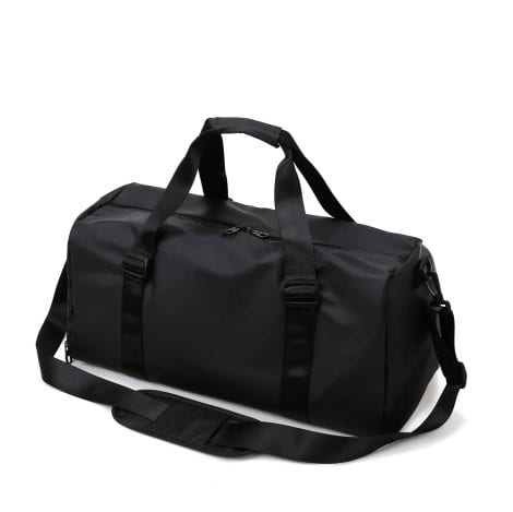 Bolsa deportiva unisex de viaje con compartimento para calzado y bolsillo impermeable. Amplia capacidad y correa para hombro.