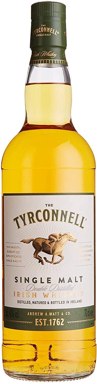 Whisky irlandés de malta única Tyrconnell 43% vol – 700 ml.