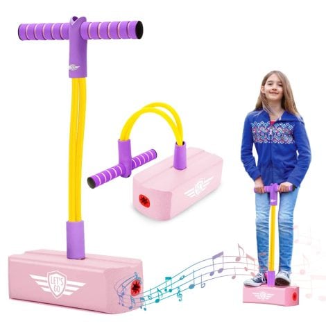 Pogo Stick GeschenPark para niños, ideal para regalar en cumpleaños. Divertido juguete deportivo al aire libre, soporta hasta 100 kg.