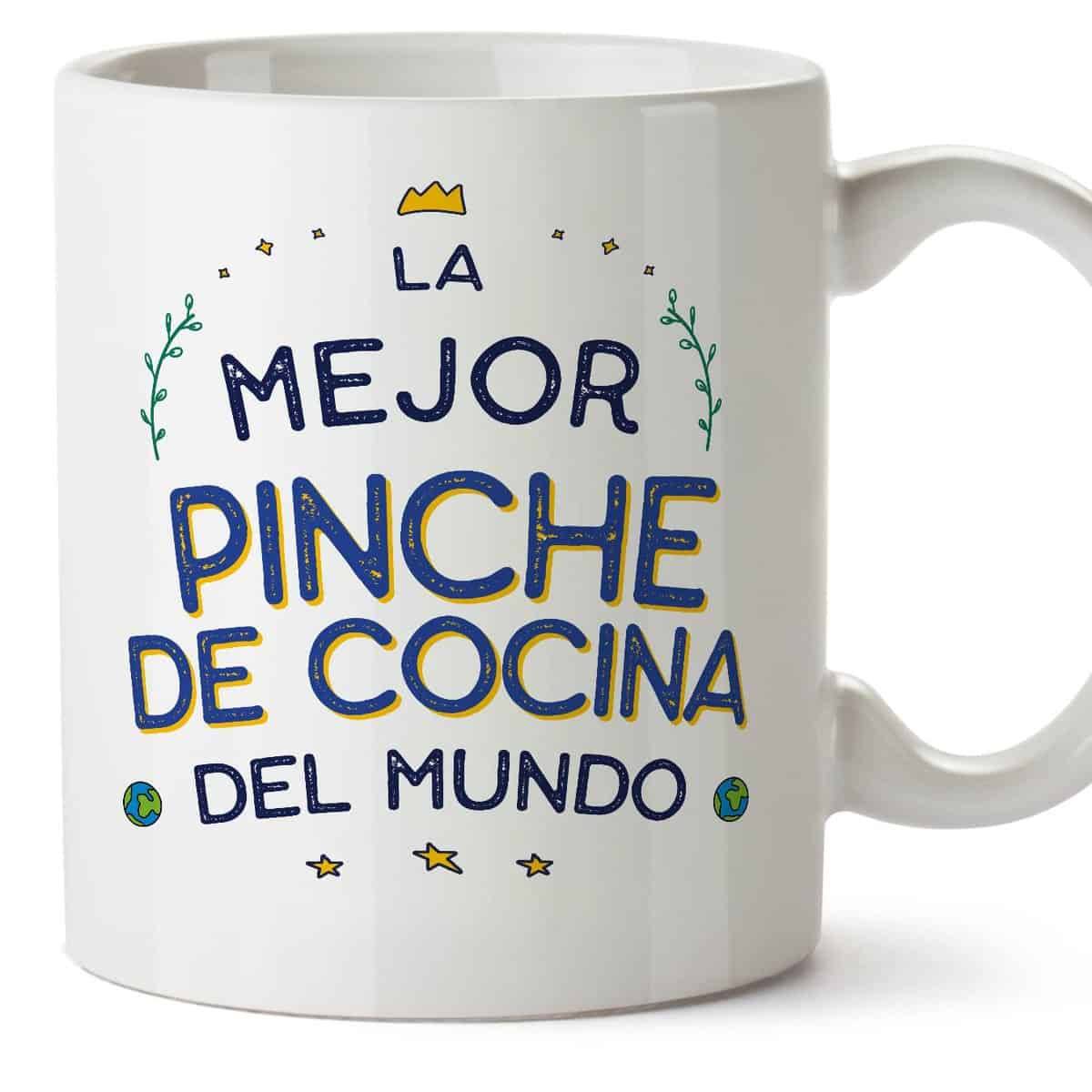 MUGFFINS Tazas para PINCHE DE COCINA mujer - En Español - Mejor del Mundo - 11 oz / 330 ml - Regalo original y divertido