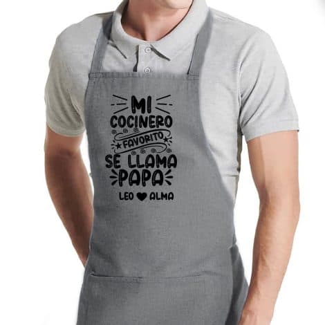 Delantal único para Papá experto en la cocina y la barbacoa. El regalo perfecto para el Día del Padre.