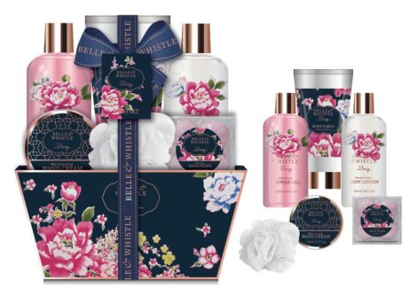 Caja de regalo para mujer con productos de baño Peonía, idea original y cesta ideal para el cumpleaños de mamá. ¡Belle & Wistle by Gloss!