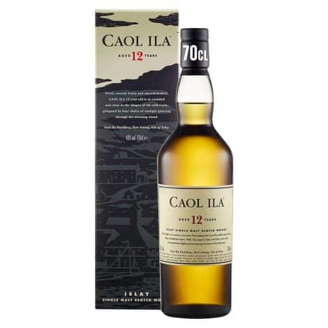 Whisky Caol Ila 12 Años, auténtico malta de Islay, 700 ml, perfecto para los amantes del whisky escocés.