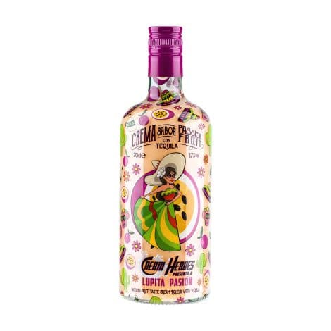 Crema de Fruta de la Pasión con Tequila Lupita Pasión, envase de 70 cl.