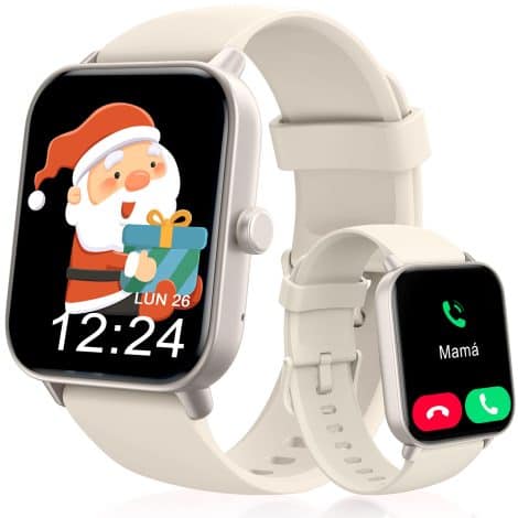 Reloj Inteligente para Niños y Niñas, Smartwatch con Llamadas y Whatsapp, Asistente Inteligente Alexa, Monitor de Salud, Regalo Navideño 5-18 años