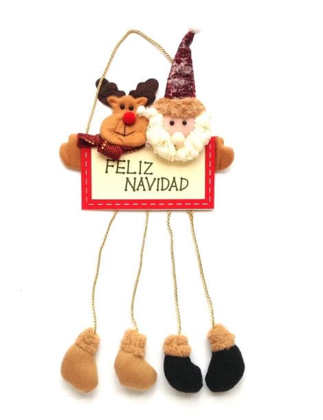 Colgante navideño para puertas, decorativo con figura de Papá Noel (HC Enterprise-h9196)