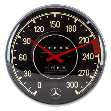 Reloj de Pared Retro Mercedes-Benz, Ø 31 cm  Regalo ideal para amantes de coches, decoración vintage.