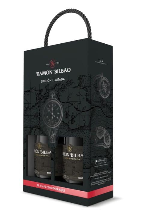 Ramón Bilbao Edición Especial. Vino Tinto D.O. La Rioja, 100% Tempranillo  Estuche Regalo 2 Botellas 750 ml.