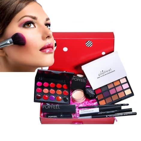 Kit de maquillaje AFGSsm para mujeres, set completo de maquillaje profesional en un maletín, regalo All in One (8 PIEZAS).